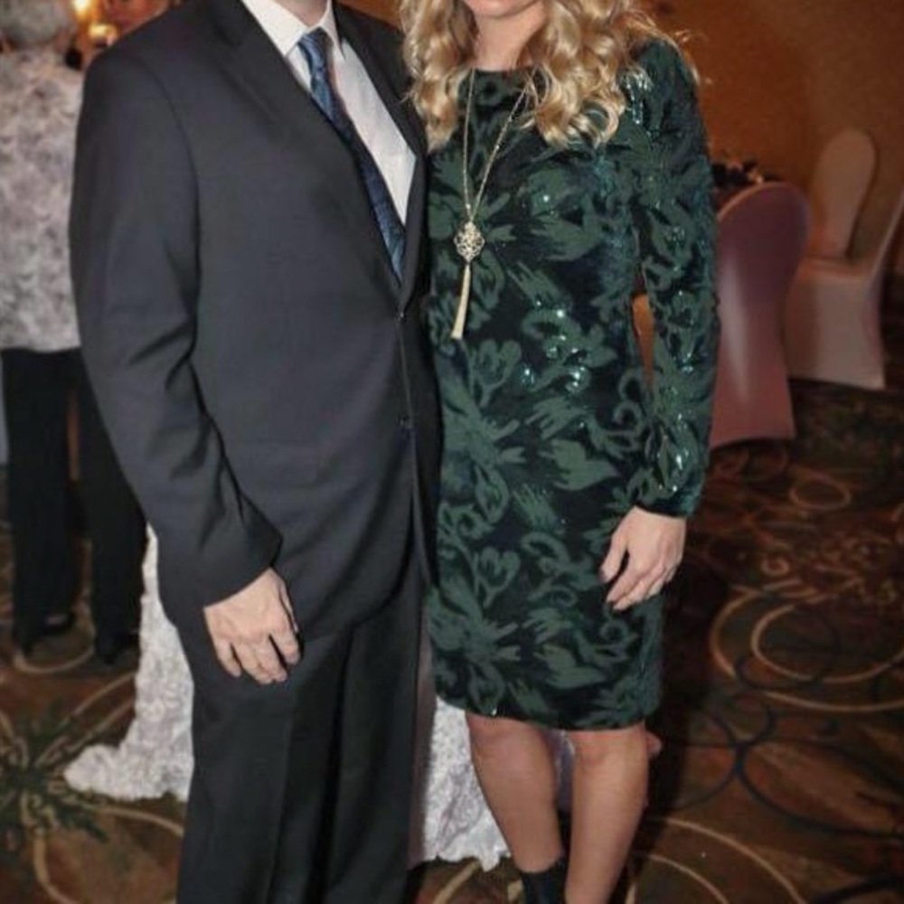 Belle by Badgley Mischka velvet sequin dress